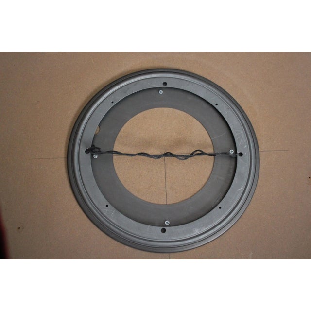 Glam Vintage Modern Ivory Crackle Round Revolving Spinning Mirror- Limited Edition- Signed by Design For Sale - Image 9 of 10