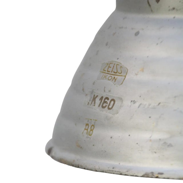 Mid-Century Modern Vintage Industrial Mercury Mirror Glass Pendant Light from Zeiss Ikon For Sale - Image 3 of 8