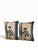 Beige Custom Made Set of Two Pillows W/Antique Chinese Rug Fragment 19.5" W For Sale - Image 8 of 10