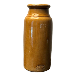 Victorian George Skey Tamworth Stoneware Ginger Beer Bottle With Open Pontil, Ca. 1885–1900