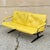 Homecrest Vintage Homecrest Mid Century Modern Wire Metal Sofa W/ Yellow Vinyl Cushions For Sale - Image 4 of 18