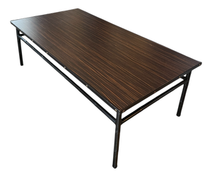 Stitched Leather Cocktail Table by Jacques Adnet, 1950s