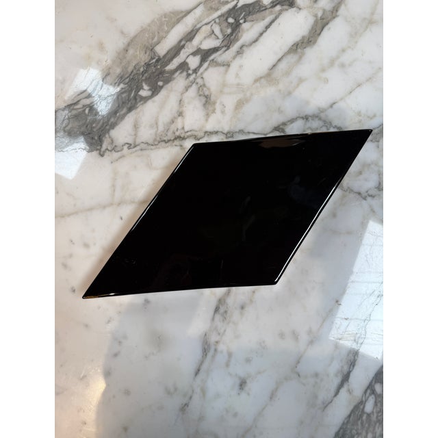 Ferdinando Loffredo Black & White Geometric Ceramic Catchall Dish For Sale - Image 4 of 8