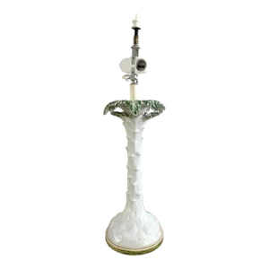 Italian Porcelain Palm Tree Table Lamp