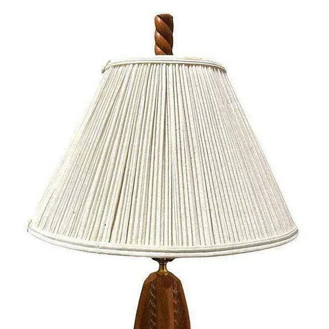 Mid 20th Century Mid-Century Hand Carved Maple Wood Heifetz Syle Abstract Table Lamp For Sale - Image 4 of 6