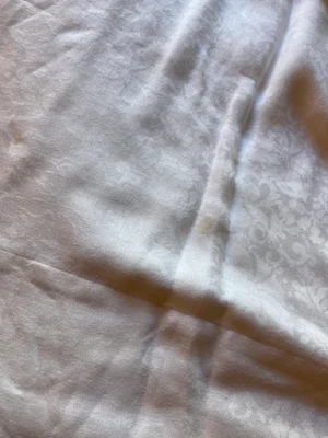 Vintage Paper White Linen Duvet Cover, Queen Size, Handmade in Hong Kong 1992