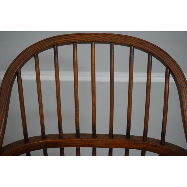 Set of 4 English Windsor Style Swivel Bar Stools For Sale In Philadelphia - Image 6 of 18