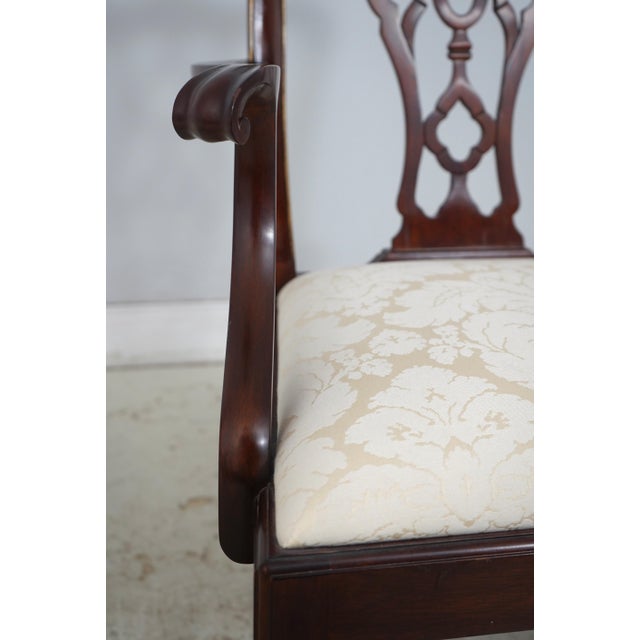 Set of 8 Henkel Harris Model 115 Mahogany Dining Room Chairs For Sale - Image 9 of 18
