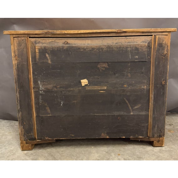 English Mid 19th Century Pine Serpentine Chest of Drawers With Hand Cut Dovetails, Circa 1860 For Sale - Image 12 of 14