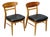 Lane “Acclaim” Walnut & Ash Pair of Dining Chairs For Sale