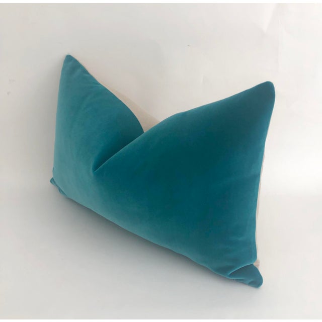 Teal Velvet Pillow 26x16 Chairish