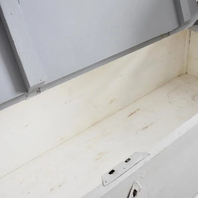 Gray Hungarian Pale Grey Bench, 1950s For Sale - Image 8 of 9