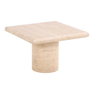 A French Travertine Coffee or End Table, C. 1960. For Sale