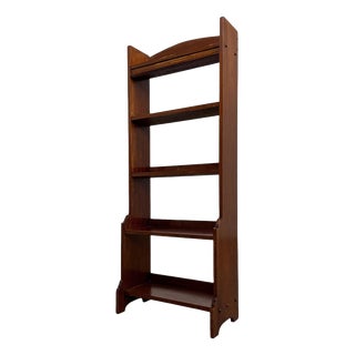 Antique English Mahogany Open Bookcase, 1900s For Sale