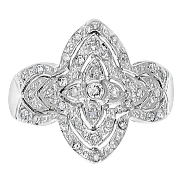 Art Deco Style Diamond Ring, Size 8 For Sale