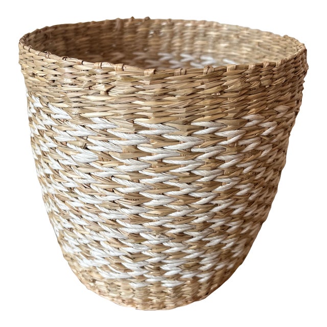 Late 20th Century Woven Basket For Sale