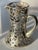 8.5" tall, claret wine or water pitcher Maker: Alvin Silver Company Material: Sterling silver overlay on clear glass...