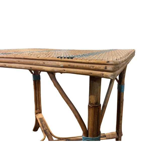 1920’s French Wicker Table For Sale - Image 11 of 11