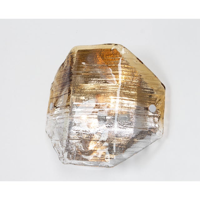 1970s Large Glass Wall Light from Kalmar, Austria, 1970s For Sale - Image 5 of 14