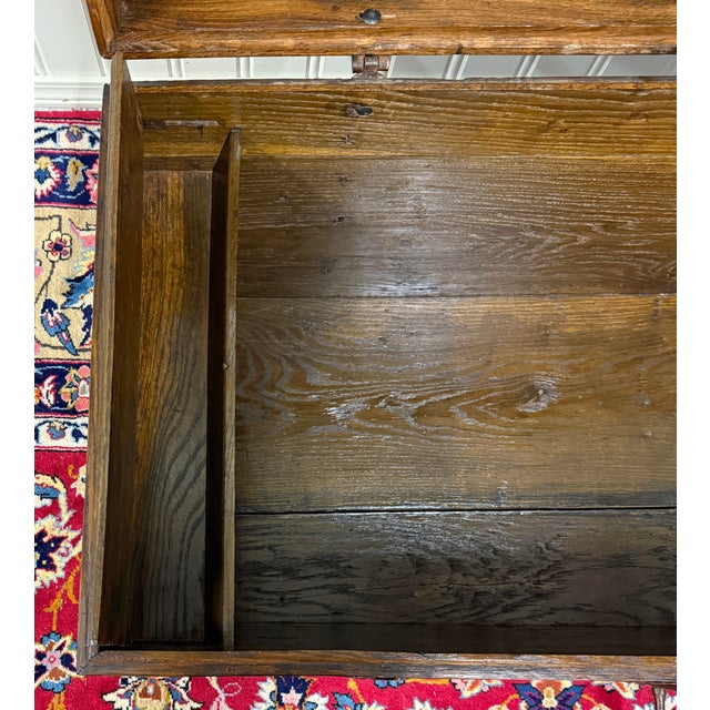 Antique Danish Dome Top Trunk Chest Blanket Box Storage Coffer Oak Mid 19th C For Sale - Image 9 of 18
