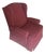 1970s Red Covered Reclining Rocking Chair For Sale