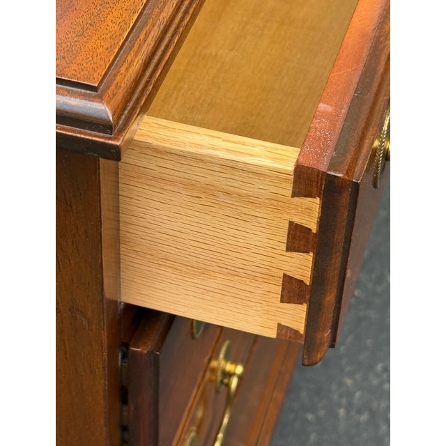 Late 20th Century Georgian Solid Cherry Chair Side Chest For Sale - Image 4 of 8