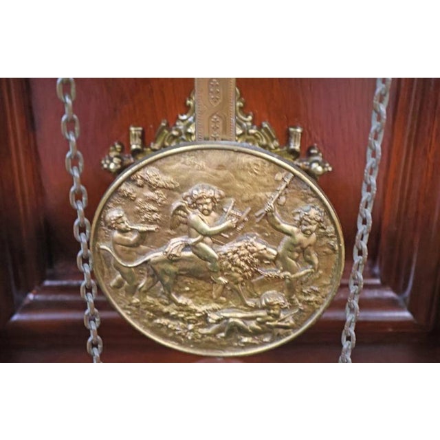 Ansonia Mahogany Bronze Mounted Floor Clock Grandfather Clock Circa 1900 For Sale - Image 9 of 18