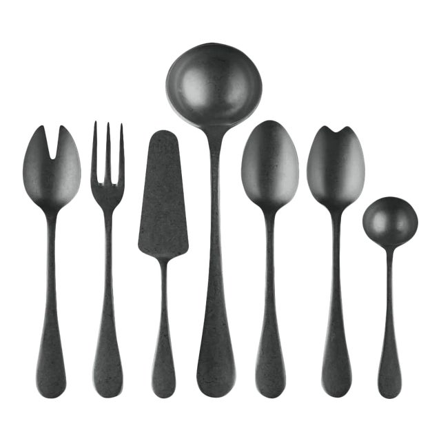 Mepra 7-Piece Full Serving Set, Oro Black For Sale