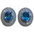 5 Carat Oval Shape Blue Topaz and Diamond Omega Back Clip Earring 14 Karat Gold For Sale - Image 15 of 18
