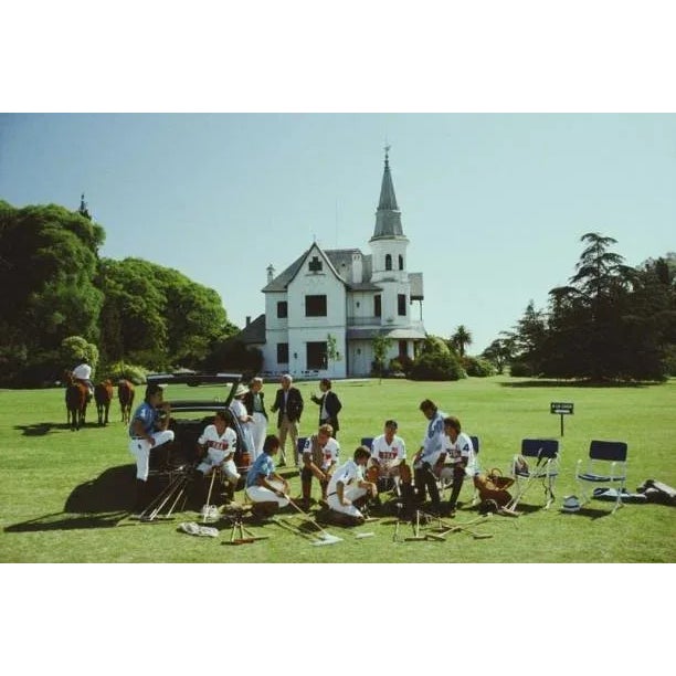 Polo Gear 1990 A group of polo players with their equipment, Argentina, December 1990. Slim Aarons Slim Aarons was one of...