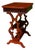 Antique Mahogany Empire Victorian Gothic Revival Trestle Lyre Nightstand Table For Sale