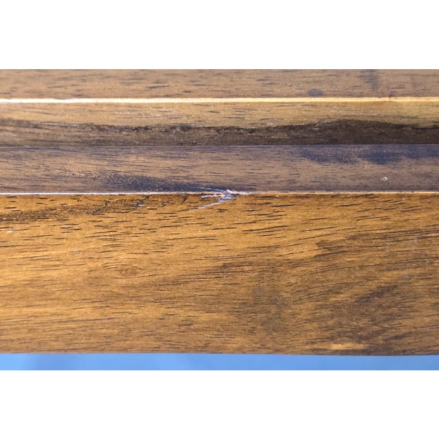 Solid Walnut Slat Bench or Coffee Table, Mid Century George Nelson Style For Sale - Image 15 of 16