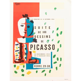 1957 After Pablo Picasso, Poster "Drawings by Picasso 1953-1954" For Sale