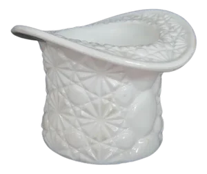 Fenton Milk Glass Daisynd Button Top Hat Figurine Toothpick or Candle Holder