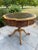 Mid 20th Century Regency Style Rustic Mahogany Leather Top Pedestal Drum Table For Sale In Chicago - Image 6 of 15