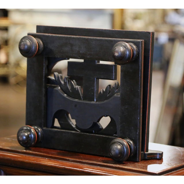 Early 20th Century French Carved Mahogany Folding Bible Book Stand For Sale - Image 10 of 10