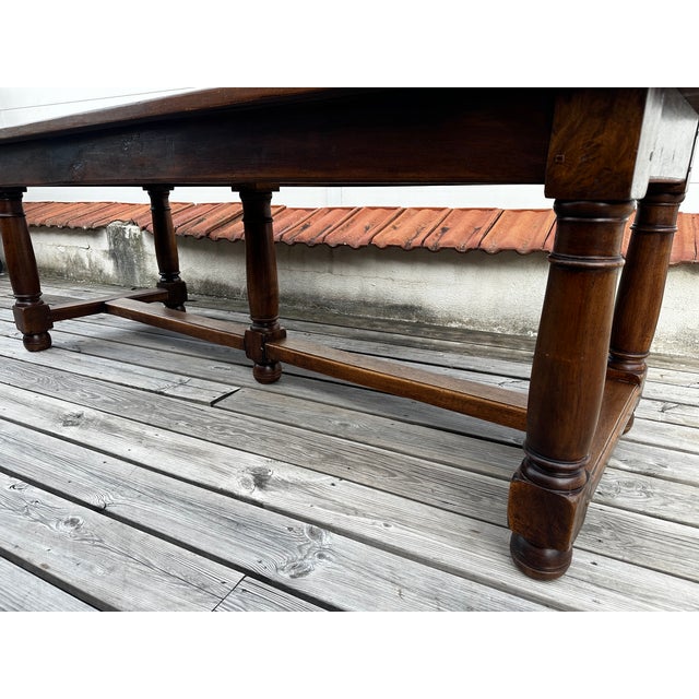 Early 20th Century Walnut Dining Table For Sale - Image 11 of 13