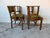 1970s Vintage Organic Arts & Crafts Style Curved Rail Back Accent Chairs – Pair For Sale - Image 5 of 12