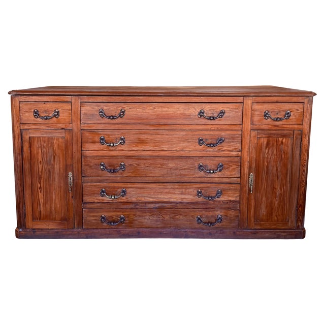 Large 20th Century Church Spanish Baroque Carved Walnut Tuscan Credenza or Buffet For Sale - Image 15 of 18