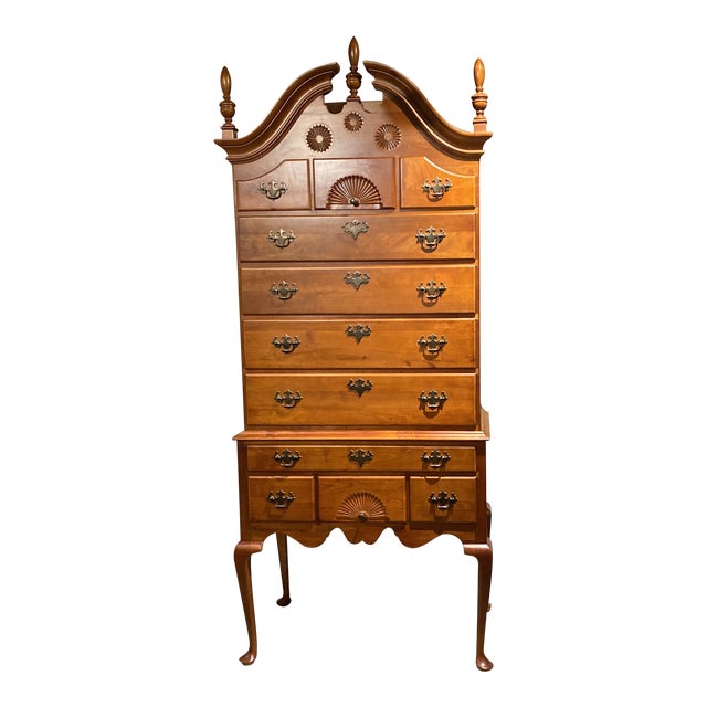1940s Queen Anne Cherry Highboy Chairish