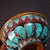 1970s Tibetan/Nepalese Style Handmade Amber Butter Bowl — Inlaid Turquoise, Coral & Filigree Metal For Sale - Image 5 of 9