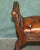 Victorian Carved Hardwood and Brown Leather Chesterfield Window Seat, 1890 For Sale - Image 16 of 18