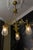 French Art Nouveau Brass and Frosted Glass Three-Light Chandelier, circa 1920 For Sale - Image 6 of 18