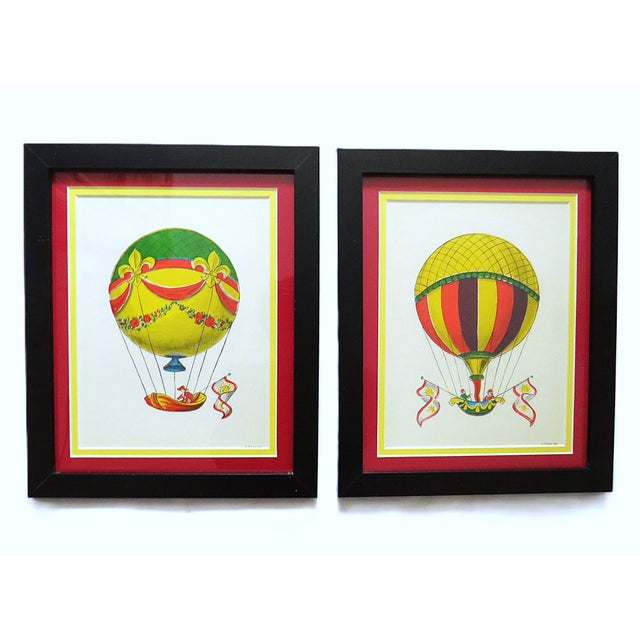 FREE SHIPPING ANYWHERE IN THE CONTINENTAL US! This is a rare set of 8 vintage Smithsonian hot air balloon prints. Dated...