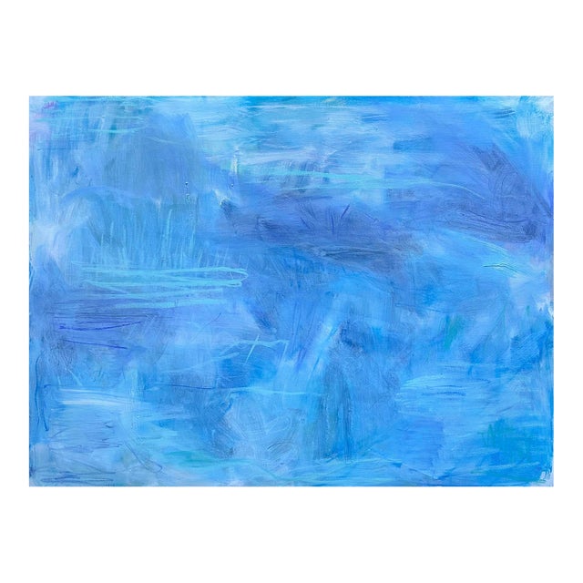 "Tahitian Reef" by Trixie Pitts Large Abstract Expressionist Seascape Oil Painting For Sale