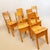 Vintage pine Chairs - Set of 6 Wear Consistent with age and useMeasures : 34 x 40 cm H: 80 SH: 44cm