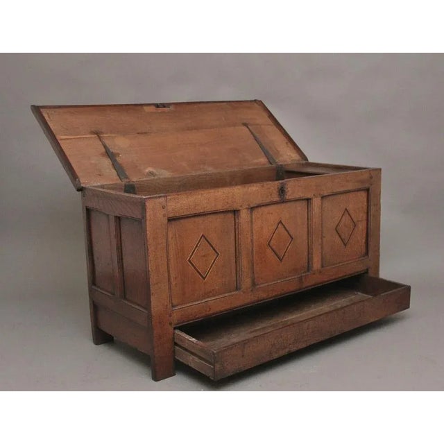 Early 18th Century Oak Coffer, 1740s For Sale - Image 6 of 11