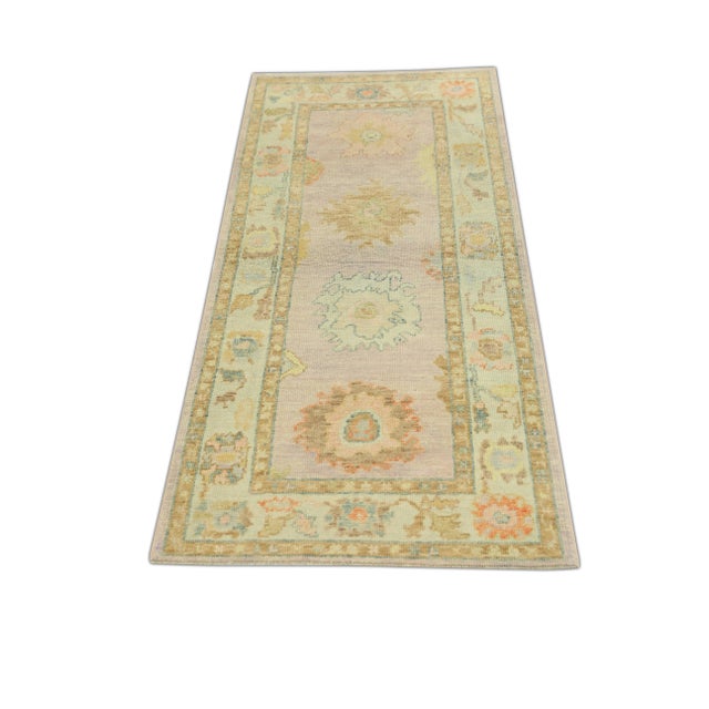 Turkish Modern Turkish Oushak Rug 2'10" x 6'5" For Sale - Image 3 of 6