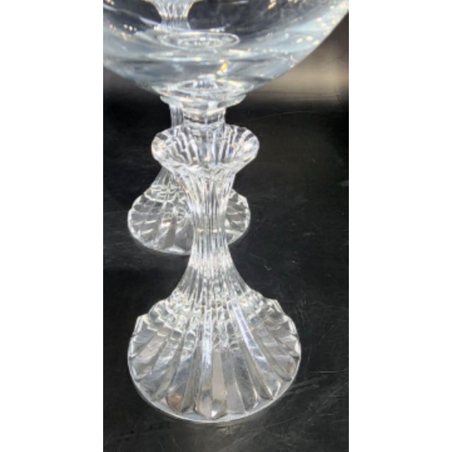 Mikasa Perfect Set of 4 Vintage Mikasa "The Ritz" Crystal Wine Glasses For Sale - Image 4 of 5