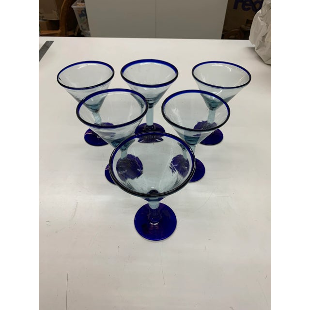 2000s Margarita or Martini Glasses -Set of 6 For Sale - Image 9 of 9